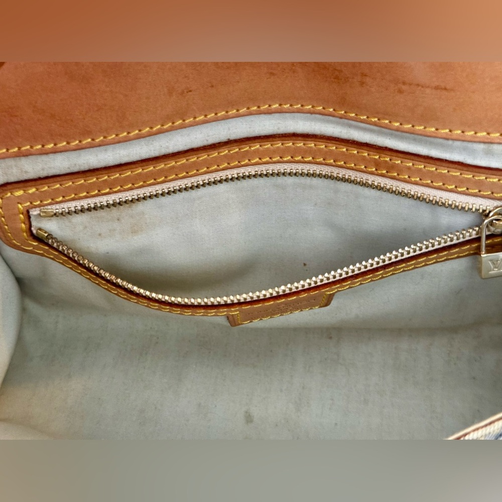 Louis Vuitton Grey/Navy Monogram Mini Lin Camille Crossbody Chain Flap Bag - Picture 12 of 14